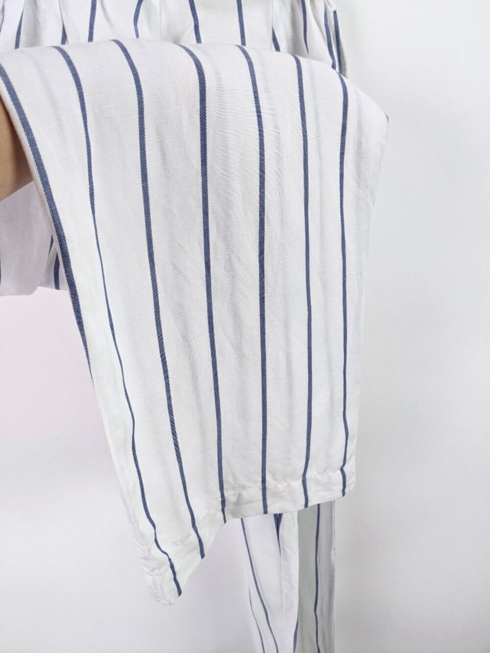 RAILS Harper Jumpsuit Spaghetti Strap Belted Linen Blend Striped Pattern Size L - Picture 11 of 14